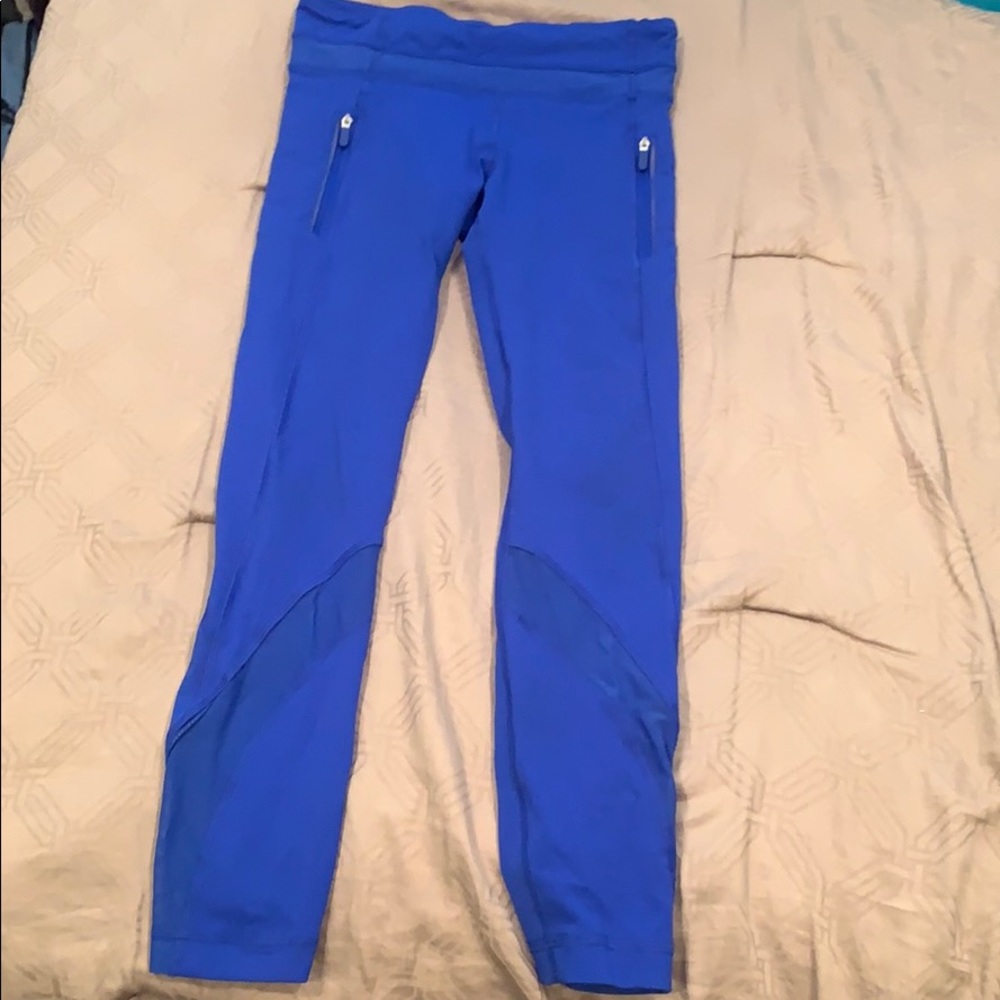 Lululemon blue running tights.